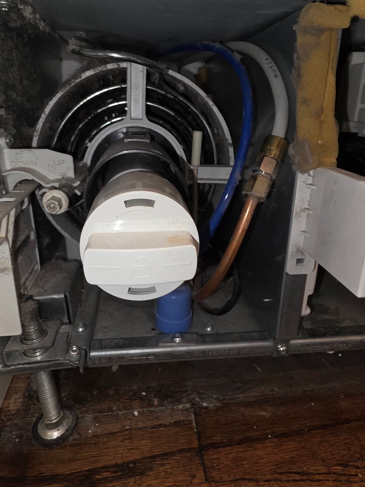 Refrigerator condenser compartment clean after maintenance