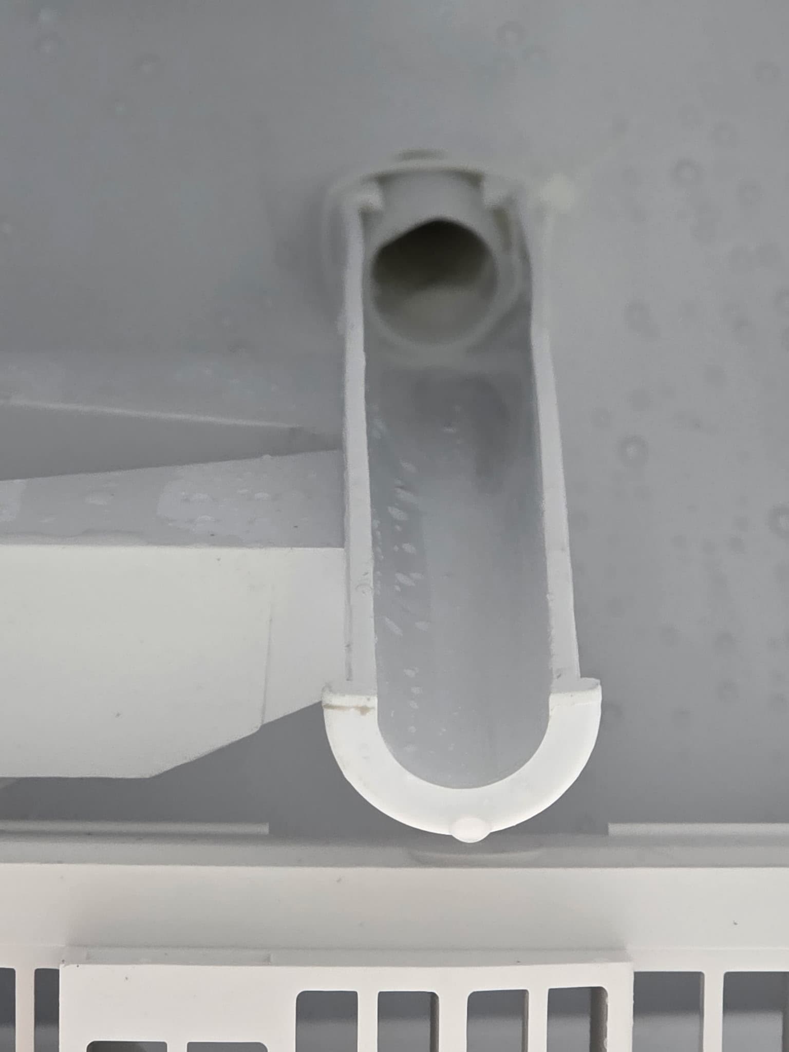 Water intake tube clean and clear after maintenance